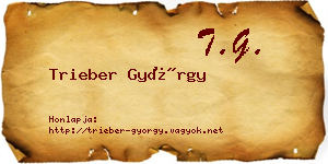 Trieber György névjegykártya