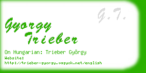 gyorgy trieber business card